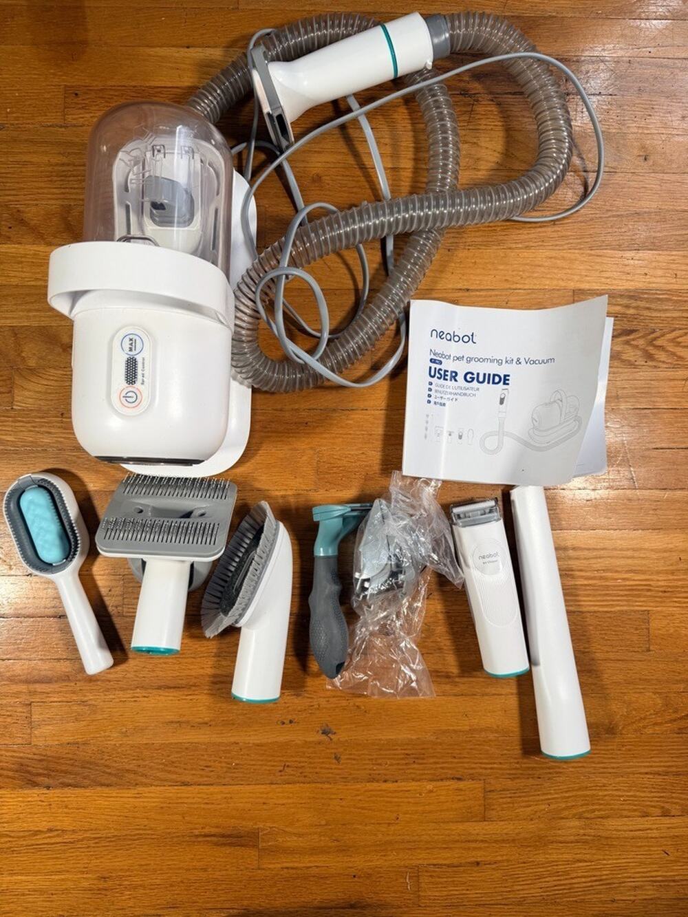 Neabot P1 Pro Pet Grooming Vacuum Kit Clippers Brushes Attachments